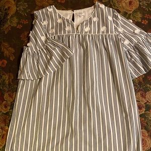 Stripped dress. Navy strips